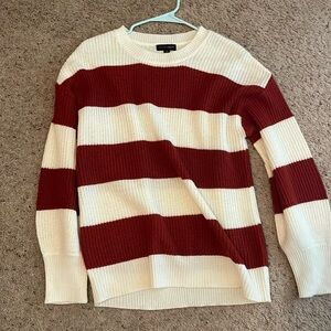Red and White Striped Sweater